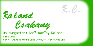 roland csakany business card